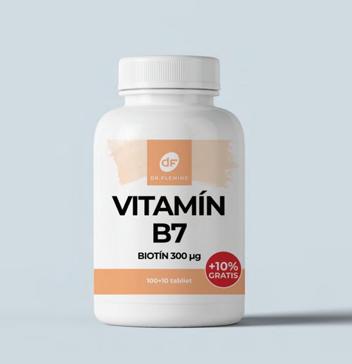 Obrázok z Biotín 300μg - 110 tabliet - Dr. Fleming