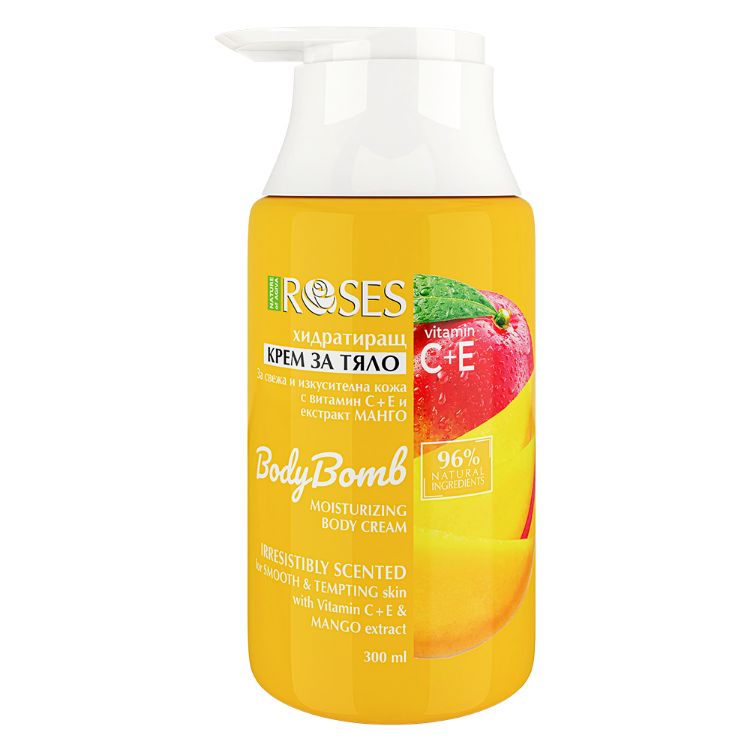 Obrázok z BODY BOMB hydratačný telový krém s vitaminmi C-E s extraktom z manga 300 ml - NATURE OF AGIVA