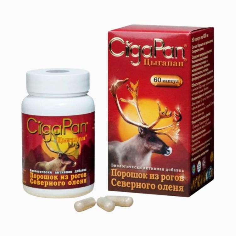 Obrázok z Fitokosmetik CigaPan - extrakt zo sobých parohov - 60 kapsúl