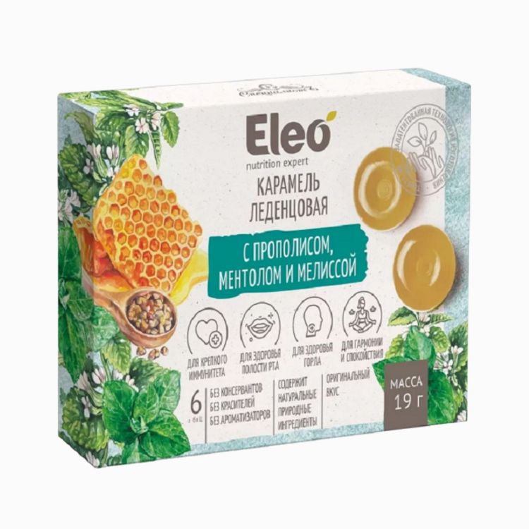 Obrázok z Cukríky s propolisom, mentolom a medovkou - 6ks/19g - ELEO