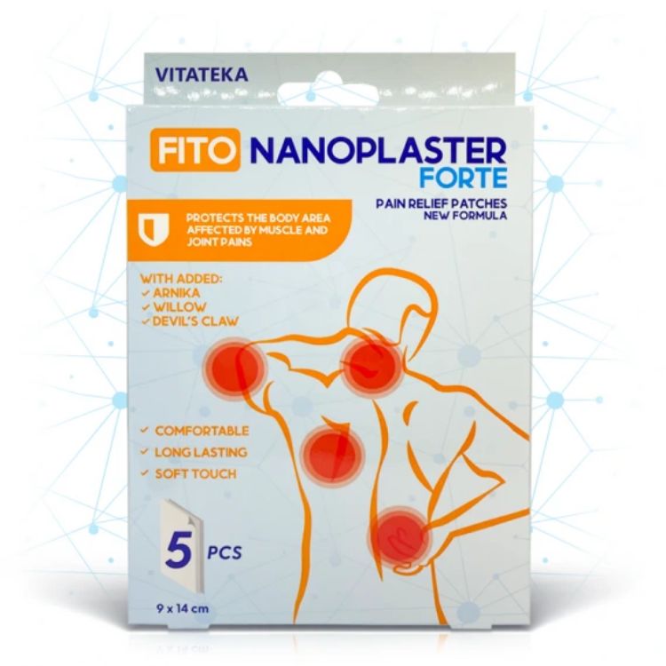 Obrázok z Fito Nanoplast Forte – náplaste na bolesť svalov a kĺbov – 5 ks – Vitateka