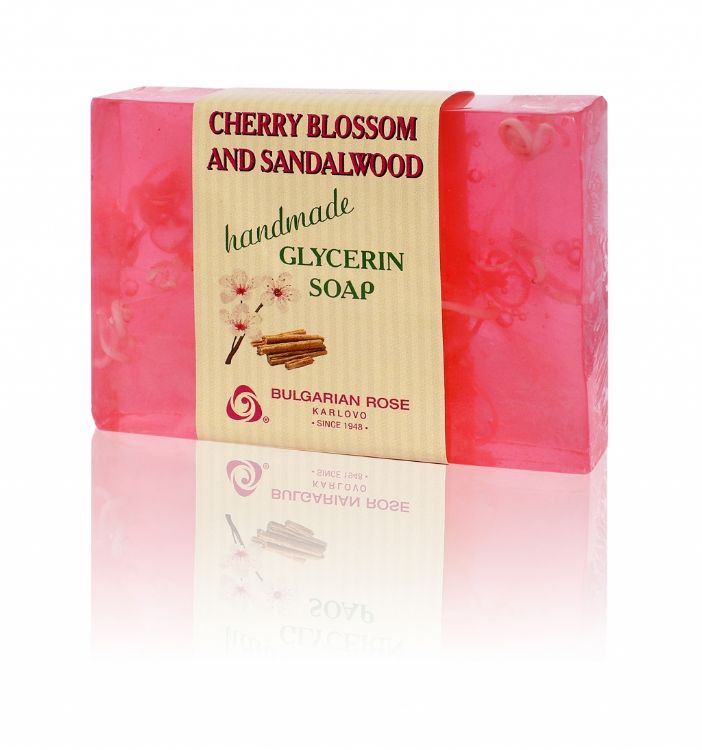 Obrázok z Glycerínové mydlo čerešňový kvet a santalové drevo 70g - Bulgarian Rose Karlovo