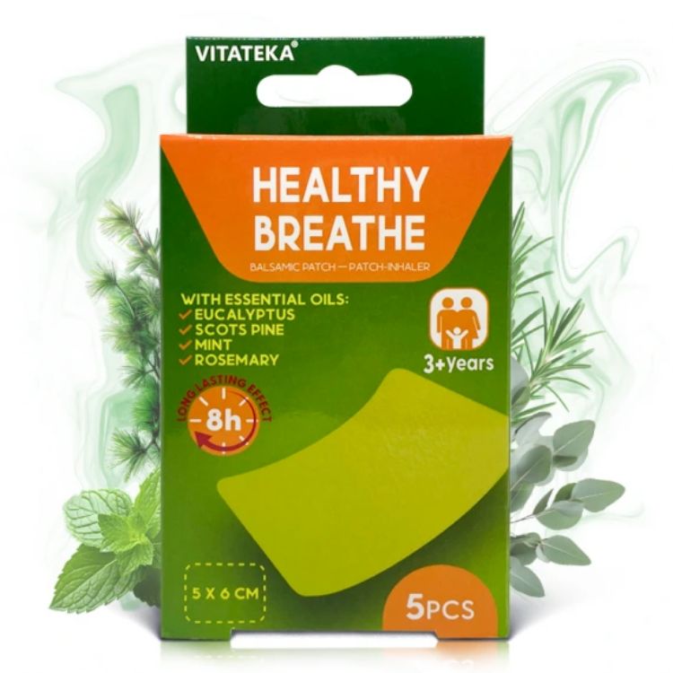 Obrázok z Healthy Breathe – aromaterapeutická inhalačná náplasť – 5 ks – Vitateka