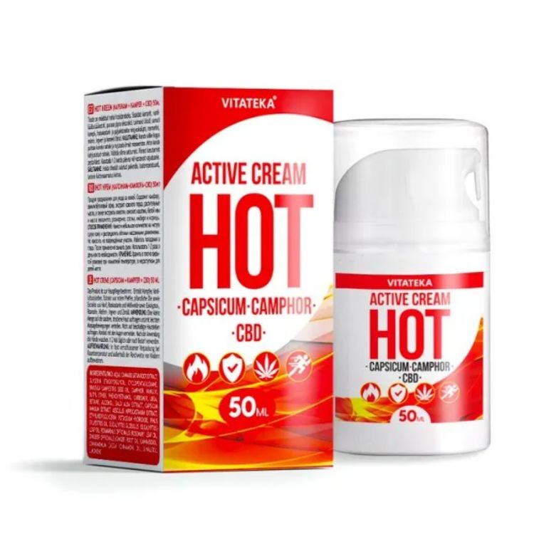 Obrázok z Hrejivý krém s paprikou, gáfrom a CBD – 50 ml – Vitateka