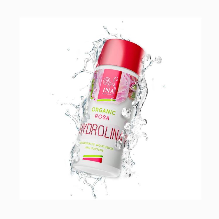 Obrázok z HYDROLINA - organická ružová voda pre suchú pokožku - 150 ml - INA Essentials