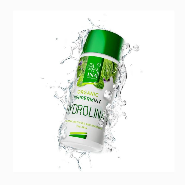 Obrázok z HYDROLINA - organická voda z mäty pre vypnutie pleti a matný efekt - 150 ml - INA Essentials
