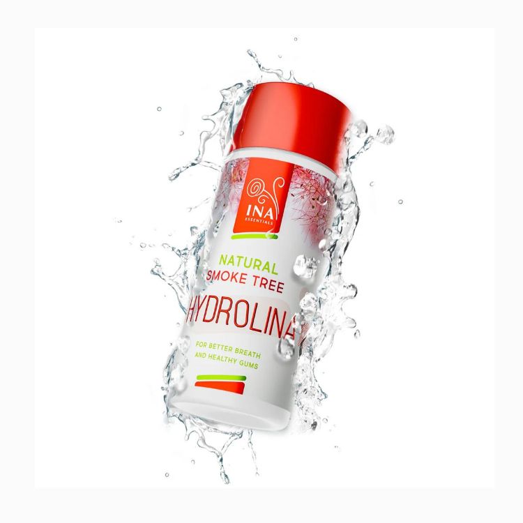 Obrázok z HYDROLINA - ústna voda zo škumpy vlasatej na krvácanie ďasien a zápach z úst - 150 ml - INA Essentials