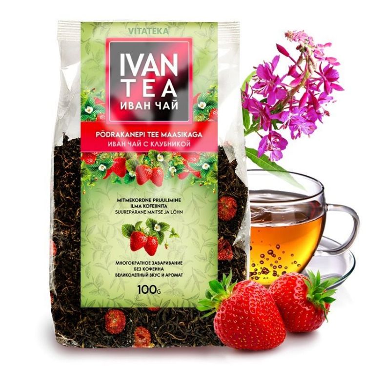 Obrázok z Ivan čaj (vrbovka úzkolistá) s jahodami – 100 g – Vitateka