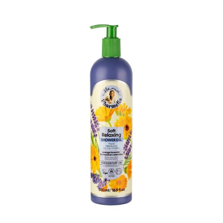 Obrázok z Jemný relaxačný sprchový gél s levanduľou a nechtíkom - 500 ml - Mama Pharmelia