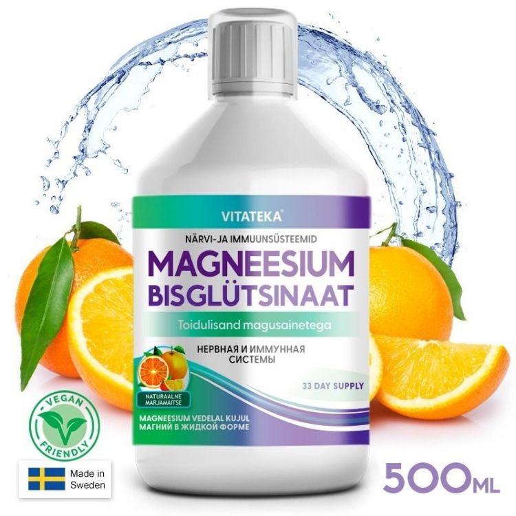 Obrázok z Magnézium bisglycinát – tekutá forma – 500 ml – Vitateka