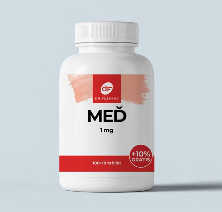 Obrázok z Meď 1 mg - 110 tabliet - Dr. Fleming