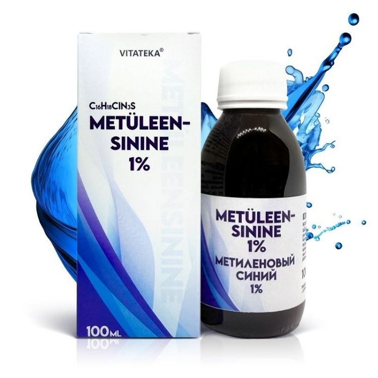 Obrázok z Metylénová modrá 1 % – vodný roztok – 100 ml – Vitateka