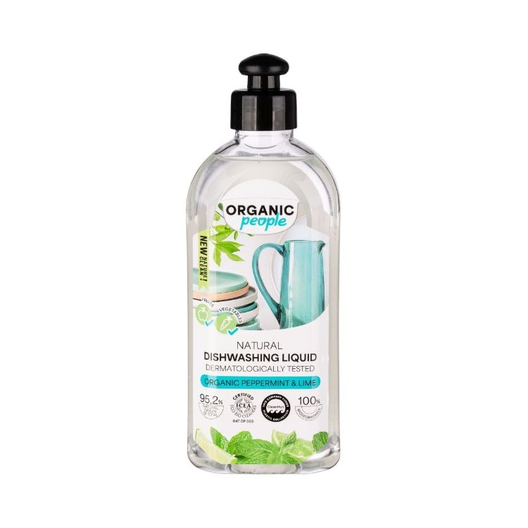 Obrázok z Prírodný prostriedok na riad – bio mäta a limetka - 350 ml - Organic People