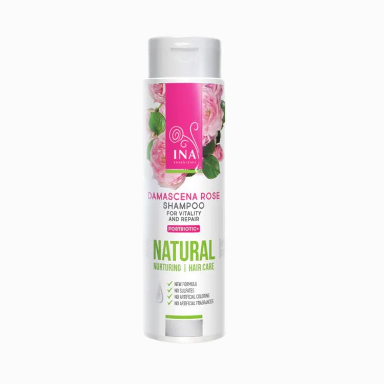 Obrázok z Prírodný ružový šampón - suché a poškodené vlasy - 200 ml - INA Essentials
