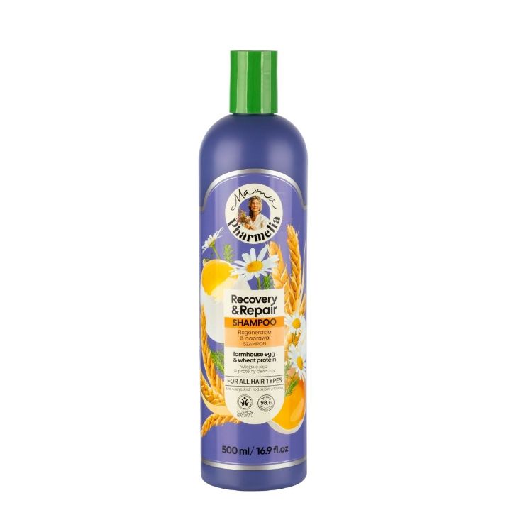 Obrázok z Regeneračný a obnovujúci šampón s vajcom a pšeničnými proteínmi - 500 ml - Mama Pharmelia
