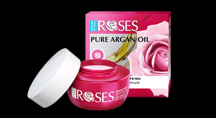 Obrázok z ROSES Intenzívny denný krém proti vráskam s ružovým olejom, arganom a morským kolagénom  pre normálnu pleť 50 ml - NATURE OF AGIVA