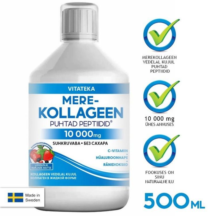 Obrázok z Rybí kolagén 10 000 mg bez cukru – 500 ml – Vitateka