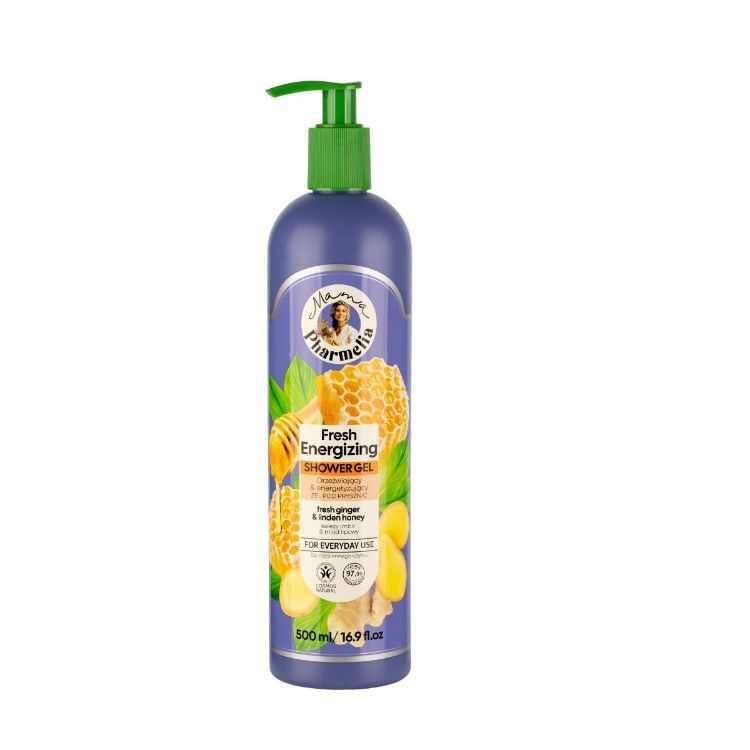Obrázok z Svieži energizujúci sprchový gél so zázvorom a lipovým medom - 500 ml - Mama Pharmelia