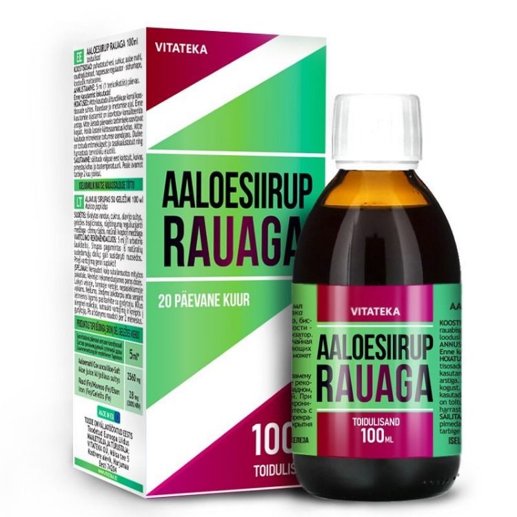 Obrázok z Tekutý sirup s aloe a dobre vstrebateľným železom – 100 ml – Vitateka