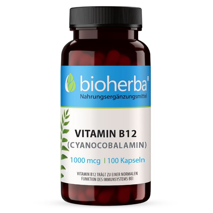 Obrázok z Vitamín B12 (Cyanokobalamín) 1000 mcg – 100 kapsúl – Bioherba