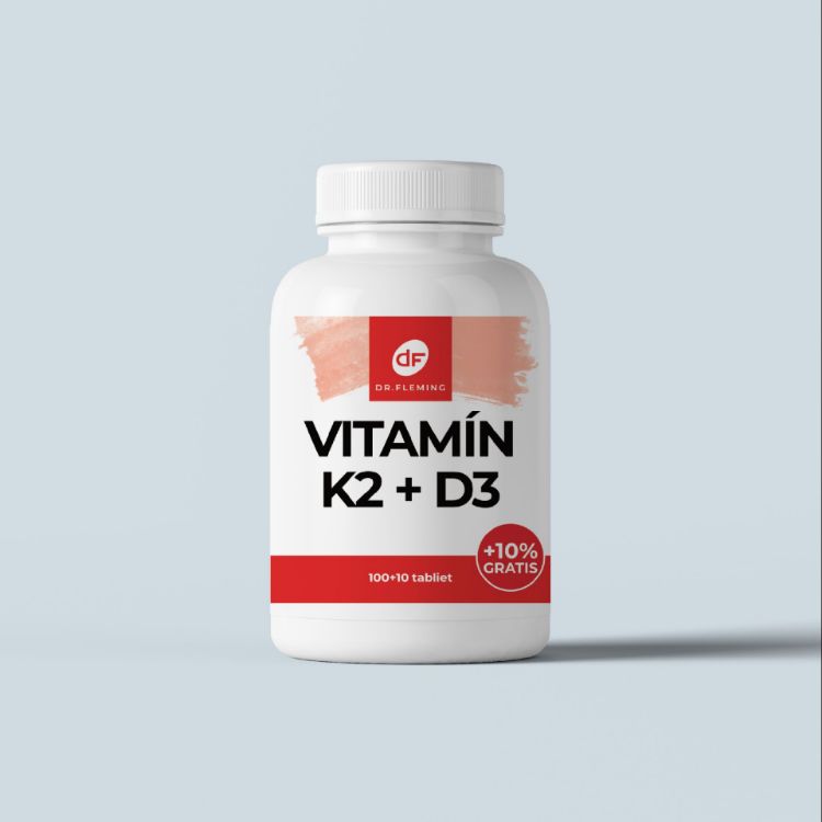 Obrázok z Vitamín K2 100μg + D3 3000IU - 110 tabliet - Dr. Fleming