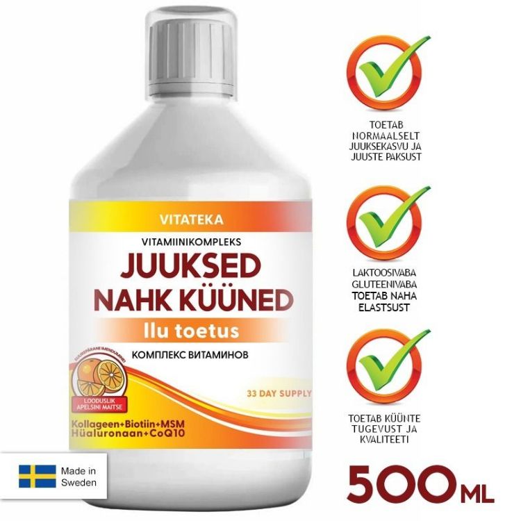 Obrázok z Vitamínový komplex pre vlasy, pokožku a nechty – 500 ml – Vitateka