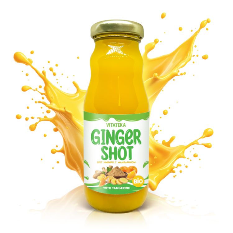 Obrázok z Zázvorový shot s mandarínkou – 200 ml – Vitateka