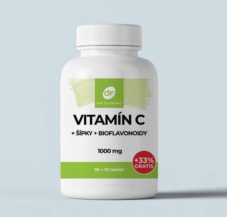 Obrázok z Vitamín C 1000mg + Šípky + Bioflavonoidy - 40 tabliet - Dr. Fleming