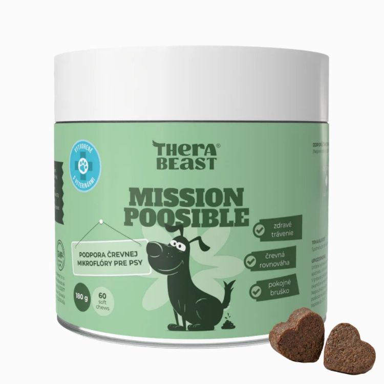 Obrázok z Mission Poosible – probiotiká a prebiotiká pre psov – 60 ks – Therabeast