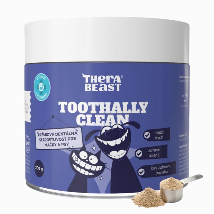 Obrázok z Toothally clean – prášok na zuby a ďasná pre psov a mačky – 200 g – Therabeast