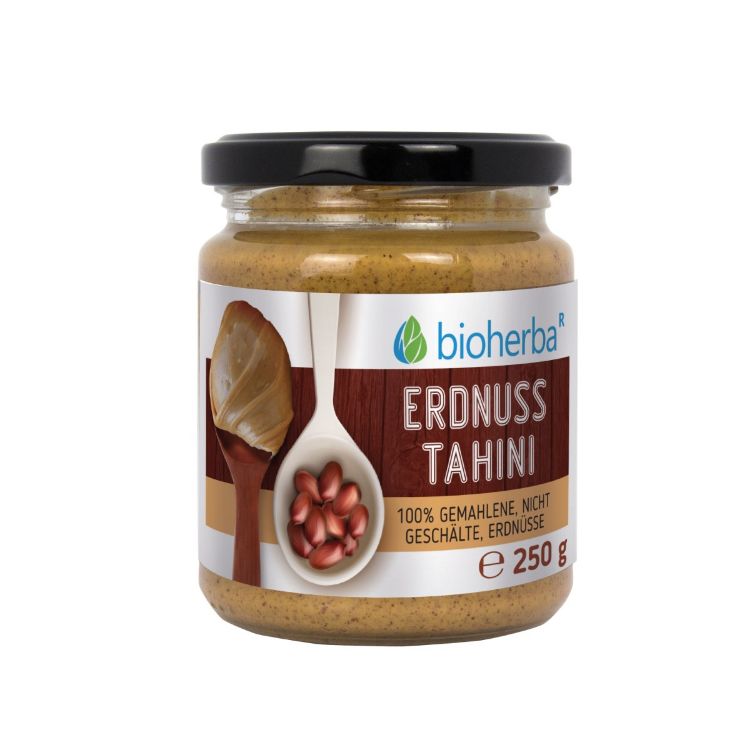 Obrázok z 100 % arašidové tahini z mletých nelúpaných jadier – 250 g – Bioherba