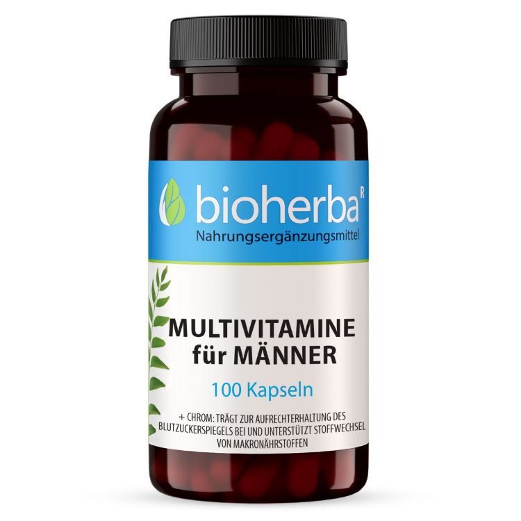 Obrázok z Multivitamín pre mužov – 100 kapsúl – Bioherba