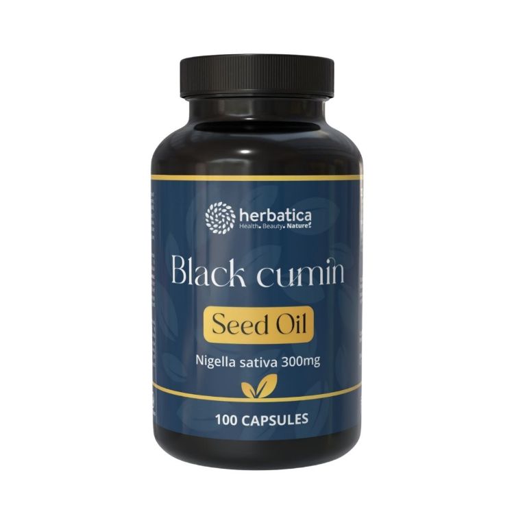 Obrázok z Olej zo semien čiernej rasce (Nigella sativa) v kapsulách /300 mg - 100 kapsúl - Herbatica