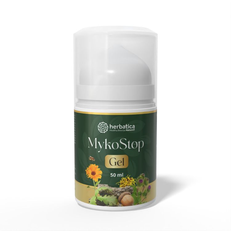 Obrázok z MykoStop Gel - antimykotický regeneračný gél na pokožku a nechty - 50 ml - Herbatica