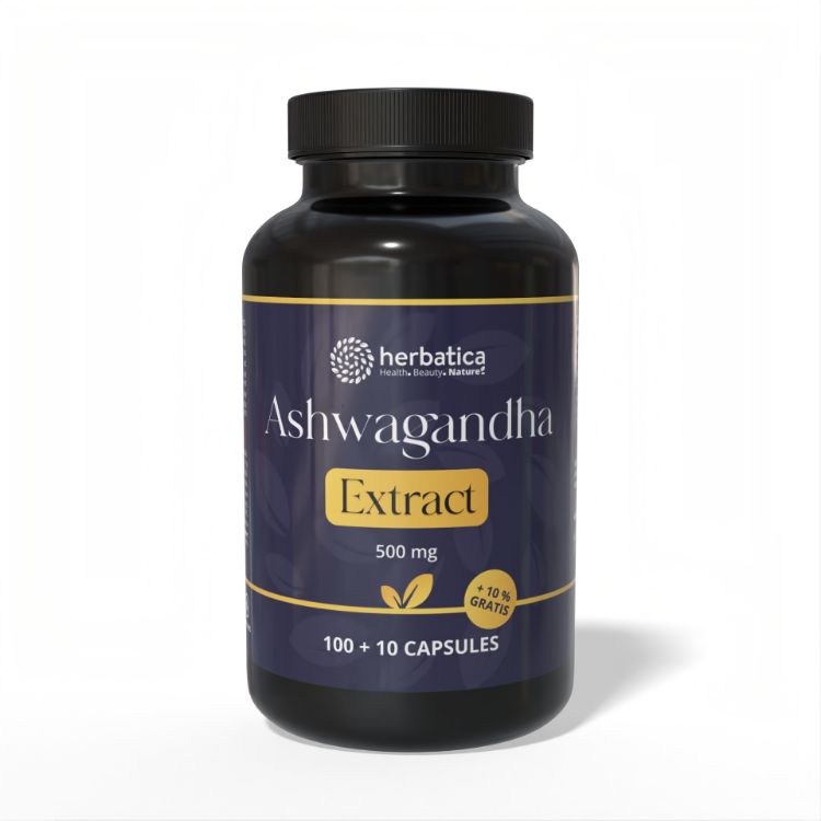 Obrázok z Ashwagandha vegánske kapsuly - 7% extrakt whitanolidov - 110 kapsúl - Herbatica