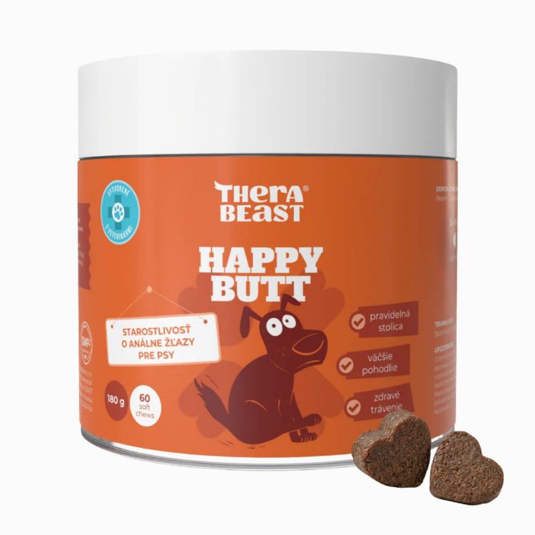 Obrázok z Happy Butt – podpora análnych žliaz a správnej stolice pre psov – 60 ks – Therabeast