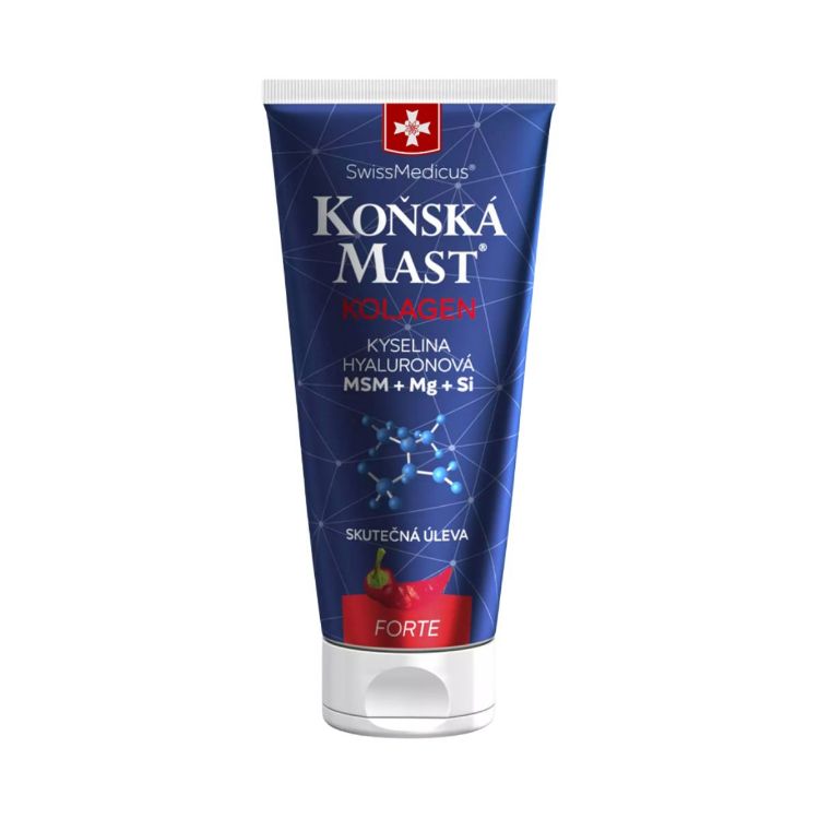 Obrázok z Konská masť s kolagénom forte hrejivá 200 ml – SwissMedicus