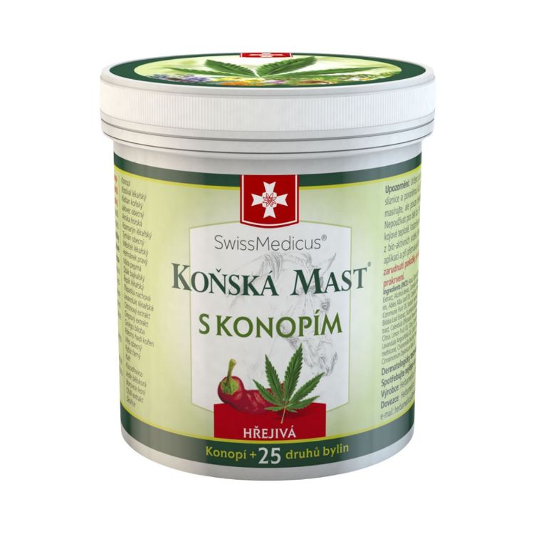 Obrázok z Konská masť s konope hrejivá 250 ml – SwissMedicus