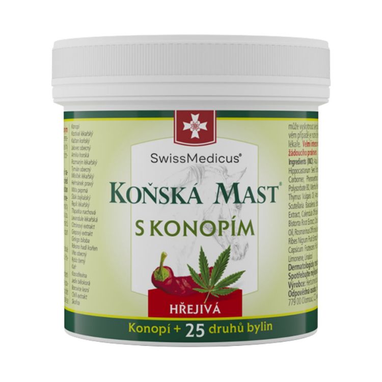 Obrázok z Konská masť s konope hrejivá - 500 ml - SwissMedicus