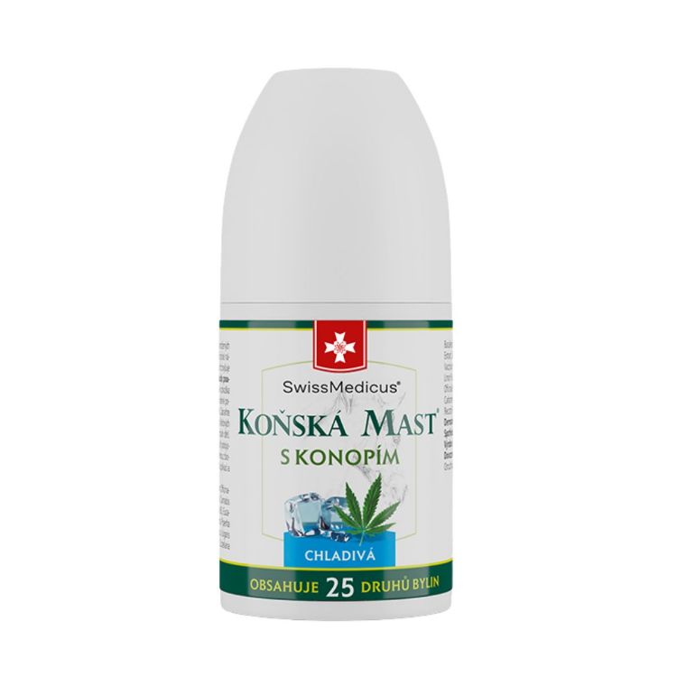 Obrázok z Konská masť s konope chladivá ROLL-ON - 90 ml - SwissMedicus
