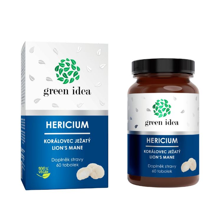 Obrázok z Hericium – koralovec ježovitý – 60 kapsúl - Green idea