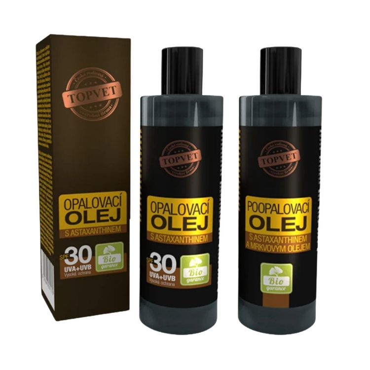 Obrázok z Zvýhodnený set na opaľovanie a po opaľovaní: Opaľovací olej s astaxantínom SPF 30 + Olej po opaľovaní - Green idea