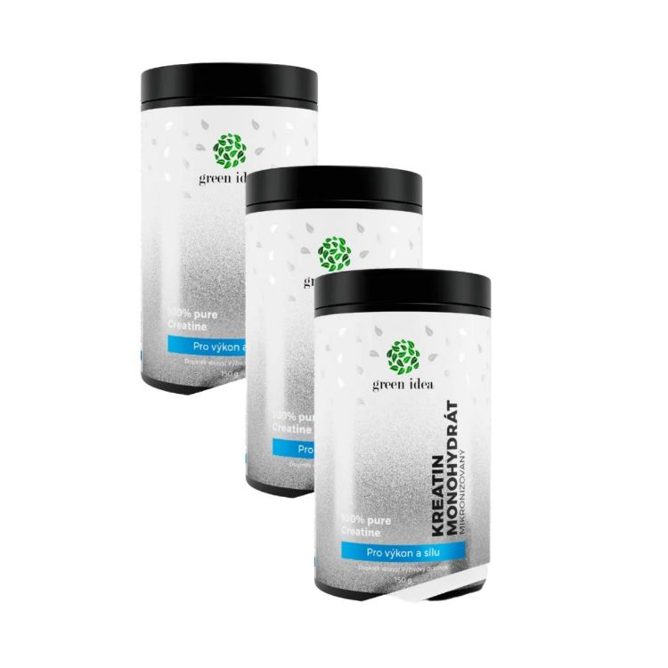 Obrázok z Zvýhodnený set 3x: Kreatín monohydrát – mikronizovaný 150 g - Green idea