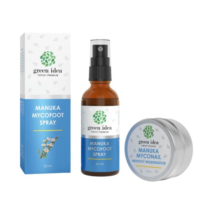 Obrázok z Zvýhodnený set Starostlivosť o nohy: Manuka MYCOFOOT sprej + Manuka MYCONAIL nechtový regeneračný olej - Green idea
