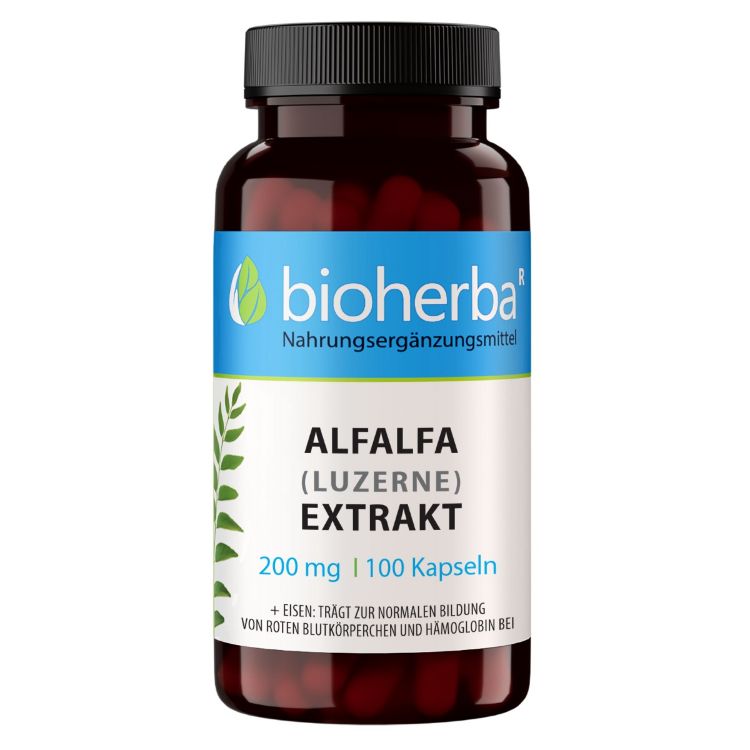 Obrázok z Alfalfa (lucerna) extrakt 200 mg – 100 kapsúl – Bioherba