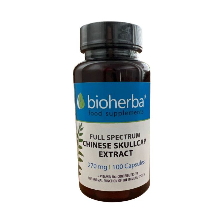 Obrázok z Šišiak bajkalský extrakt 270 mg – 100 kapsúl – Bioherba