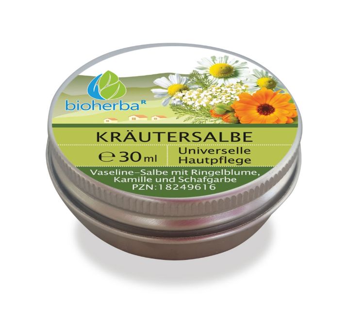 Obrázok z Bylinná masť s nechtíkom, harmančekom a rebríčkom - 30 ml - Bioherba