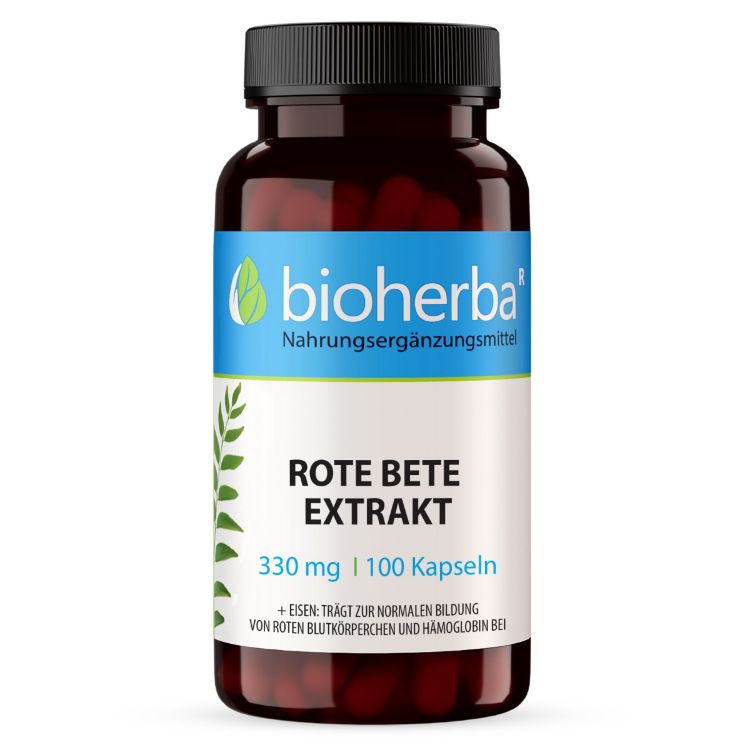 Obrázok z Extrakt z červenej repy 330 mg - 100 kapsúl - Bioherba