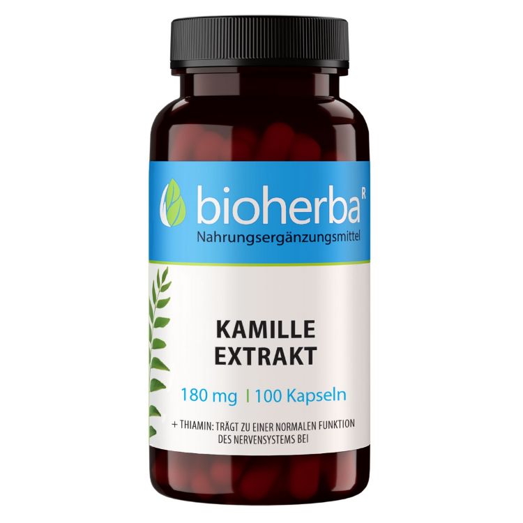 Obrázok z Extrakt z harmančeka 180 mg – 100 kapsúl – Bioherba