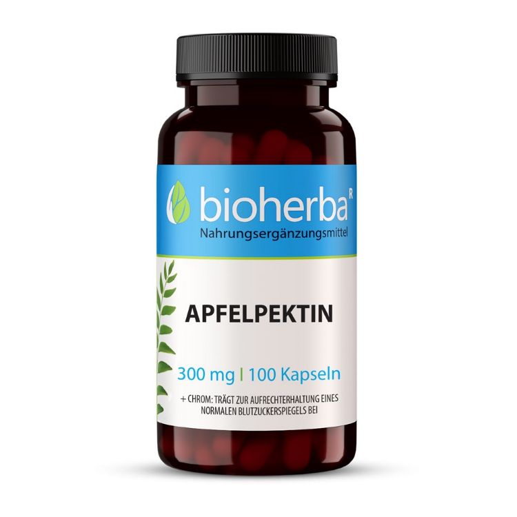Obrázok z Jablčný pektín 300 mg – 100 kapsúl – Bioherba